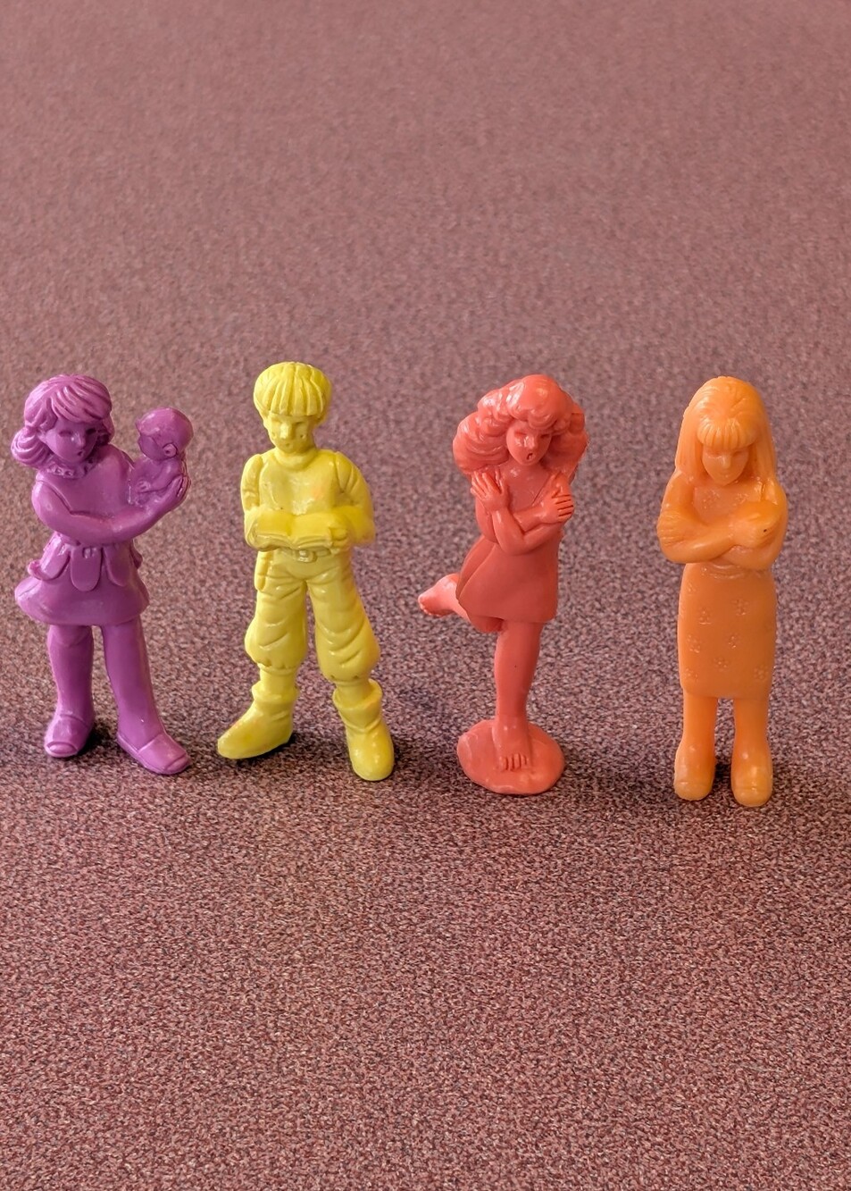 Vintage Mattel C.U.T.I.E.S. (Coolest Ultra Tiny Earth Muscles) Figures, 1986